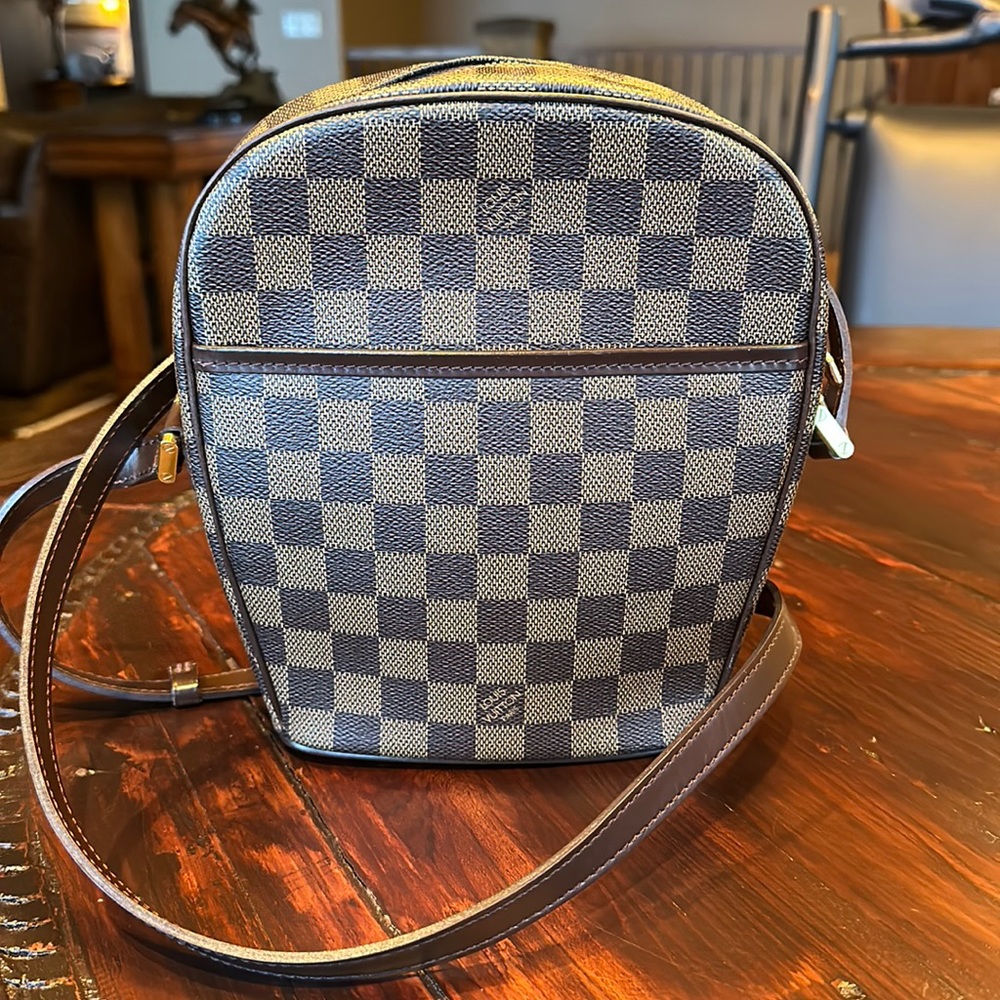 Louis Vuitton Ipanema PM Damier Ebene Crossbody Shoulder Bag Unisex